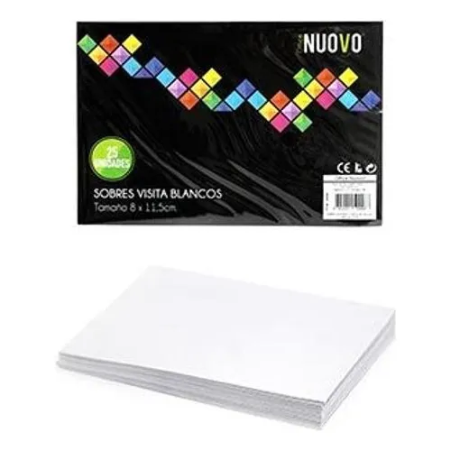 Pack 250 Sobre Visita Blanco 8x11,5 Cms