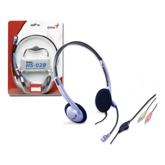 Auricular Audifono Genius Con/mic Azul Hs-02b P/pc