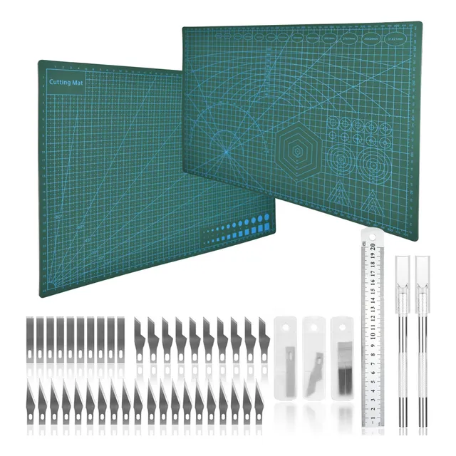 Base Tabla Tapete Para Corte 30x45 A3doble Vista Con Ángulos
