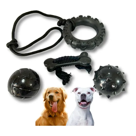 Kit 4 Mordedores Brinquedo Maciço Para Pet Cachorros Grande