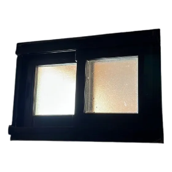Ventiluz Aluminio Modena Negro Ventana Baño Corrediza 60x40