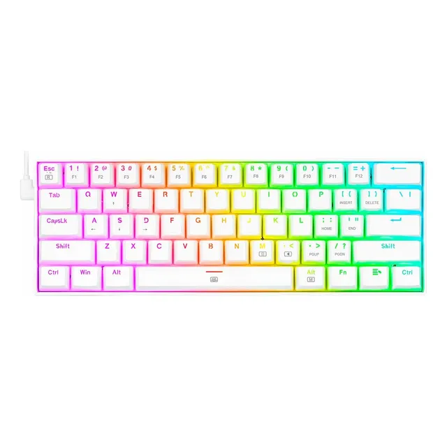 Teclado Redragon Dragonborn Sp K630w-rgb White Brown Switch
