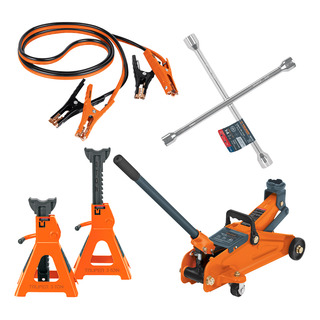 Kit Gato Hidráulico 2t + Torres 3t + Llave Cruz + Cables 3m Kit Gato Hidráulico 2t + Torres 3t + Llave Cruz + Cables 3m