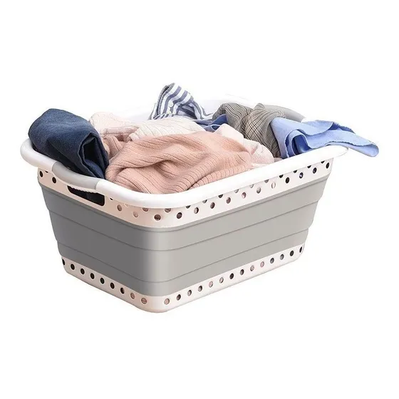 Cesta Plegable Plástica P/ Ropa 41 L Multiusos 62x44cm 