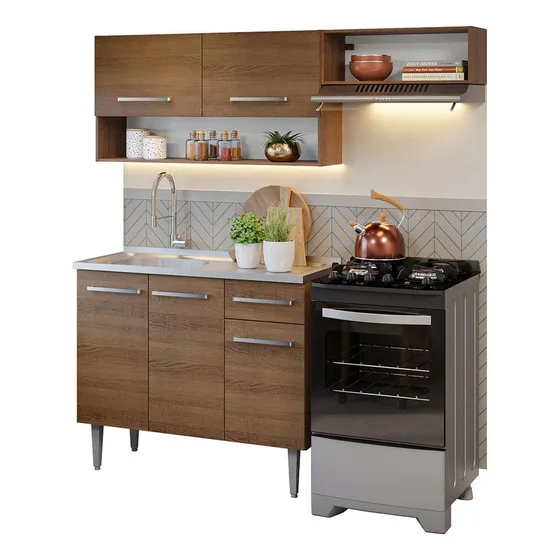 Cocina Integral Modular 165cm Con Tarja Emilly Madesa 09 Mm