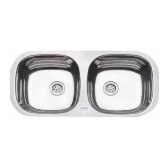 Pileta Tramontina Doble Embutir + Válvulas 72x34x14 Acra