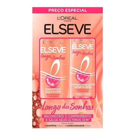 Kit Shampoo Longo Dos Sonhos 375ml + Condicionador 170ml