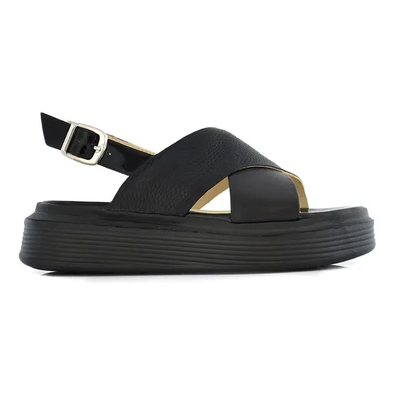 Sandalia Cuero Mujer Briganti Zapato Lisa Moda Mcsd04807