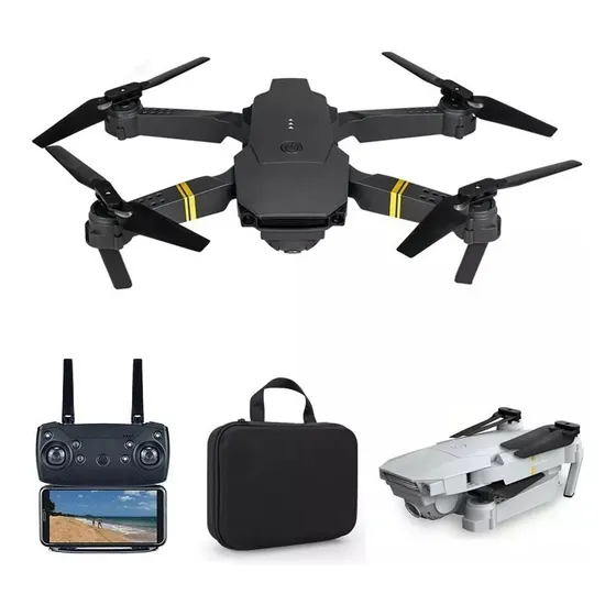 Drone Cámara Full Hd Wifi 2,4 Ghz Fpv Plegable Recargable Color Negro-270001