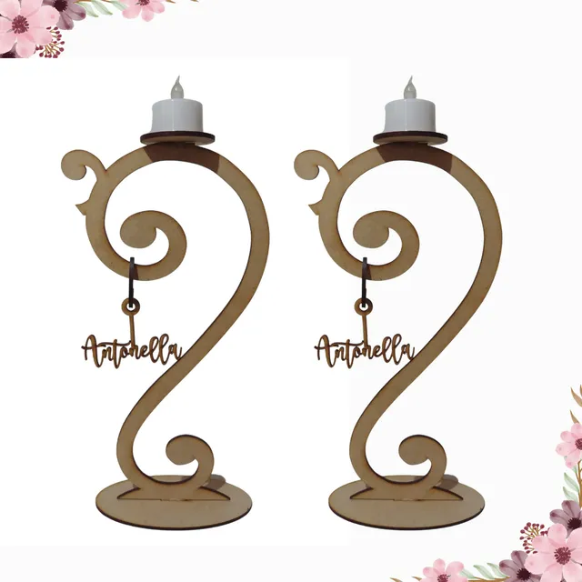Candelabros Fibrofacil. Candy Bar Personalizado X 10u