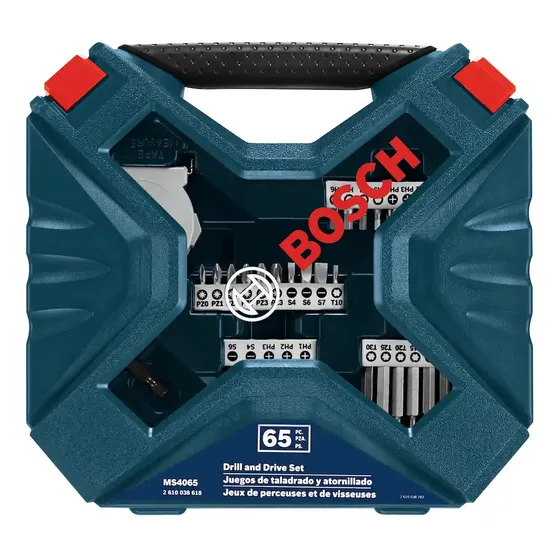 Set De Brocas Y Puntas X 65pz Para Taladro Bosch X-line