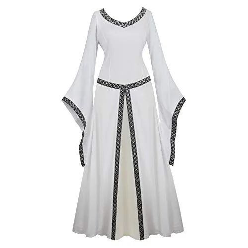 Mujer Peluda Vestido Medieval Irish Renaissance Traje Sx9ne
