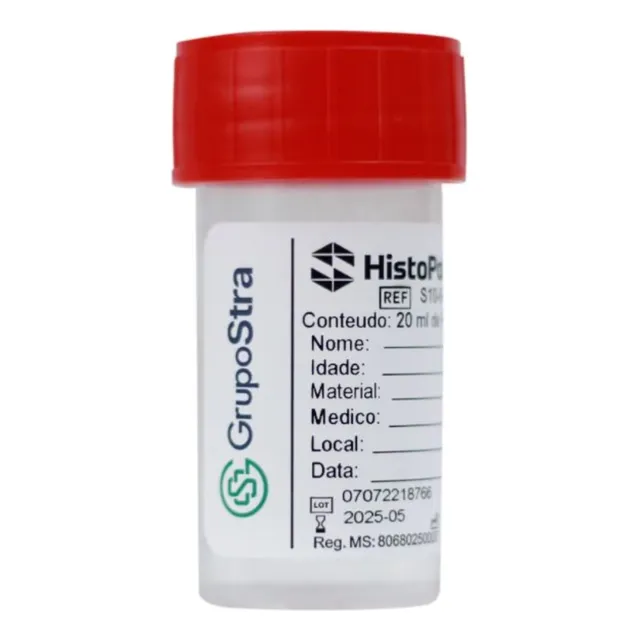Histopot Solução Biópsia Frasco 40 Ml C/ Formalina  25 Unid