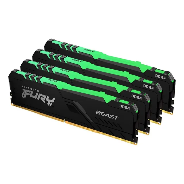 Kingston Fury Beast Rgb 64gb 4x16 3600 Ddr4 Kf436c18bbak4  