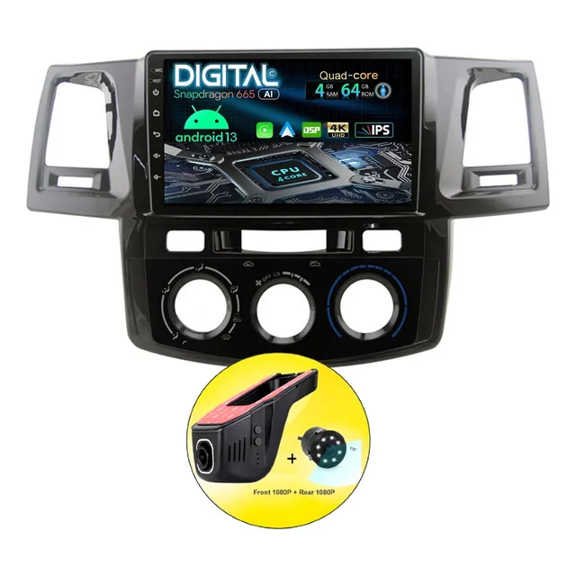 Radio Pantalla Android Toyota Hilux/ Fortuner 2008/2016