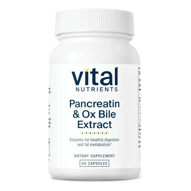 Extracto De Pancreatina Y Bilis Del Buey Vital Nutrients 60