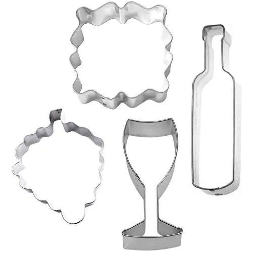 4 Cortador Galleta Vino Para Botella Uva