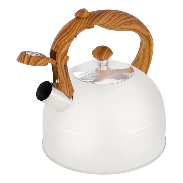 Chaleira Mor Wood 7715 2,5l Com Apito Cor Bege Chaleira Mor Wood 7715 2,5l Com Apito Cor Bege