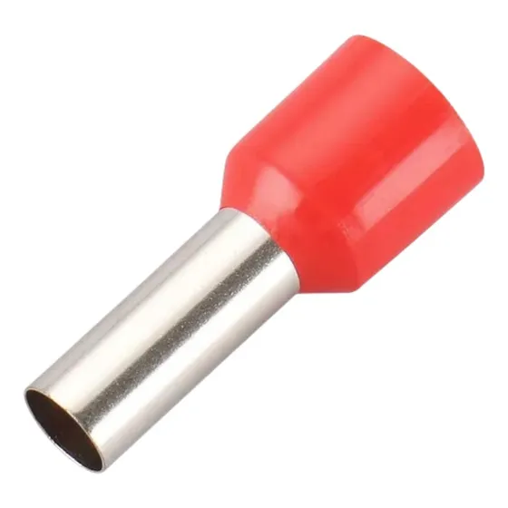 Terminal Tubular Ilhós Pré-isolado 10mm Vermelho - 100un