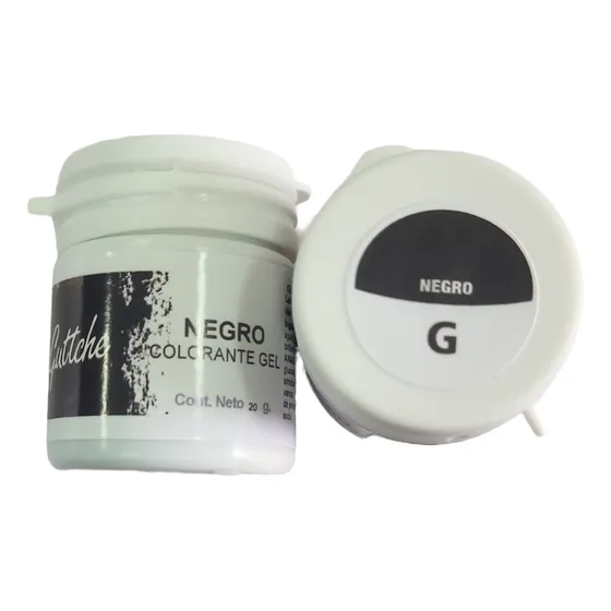 Colorantes Comestible En Gel Guttche 20gr Negro