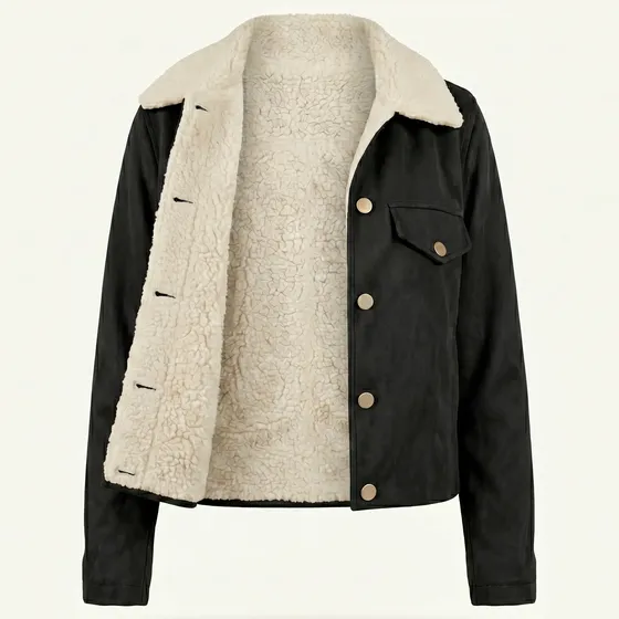 Jaqueta Feminina Suede Forrada Confortável Premium Frio