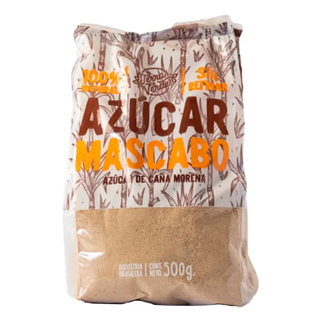 Azúcar Mascabo 500 Grs 100% Natural Caña Morena Terra Verde