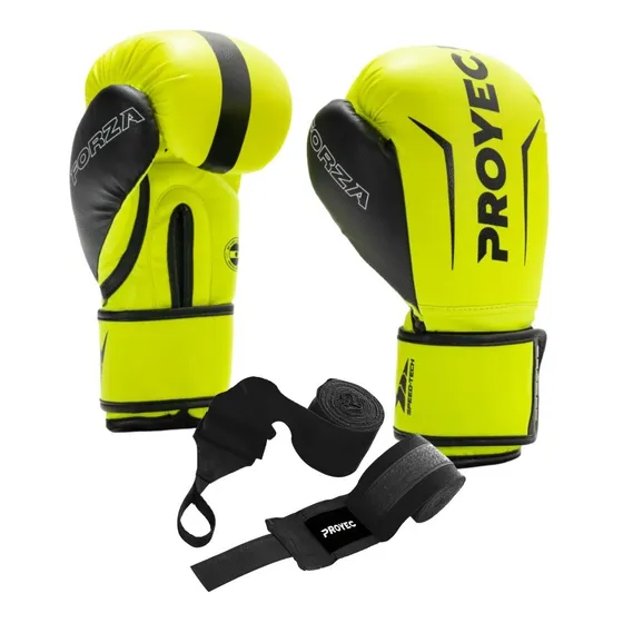 Combo Kit Boxeo Guantes + Vendas Kick Boxing Muay Thai Mma