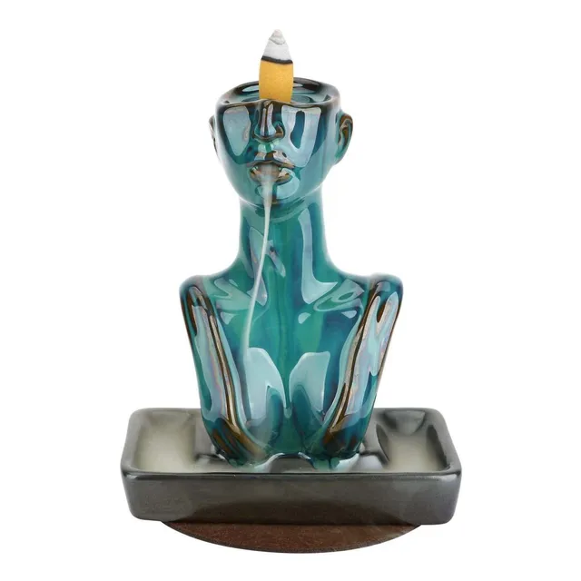 Jessie Quemador Incienso Retorno Ceramica Soporte Hecho