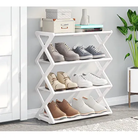 Sapateira Organizador 4 Prateleiras Regulavel Multi Uso Top Branco