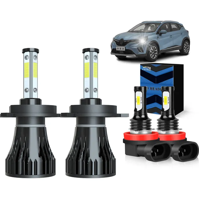 4 Lados,faros Led Y Bombilla Antiniebla Para Serie Renault