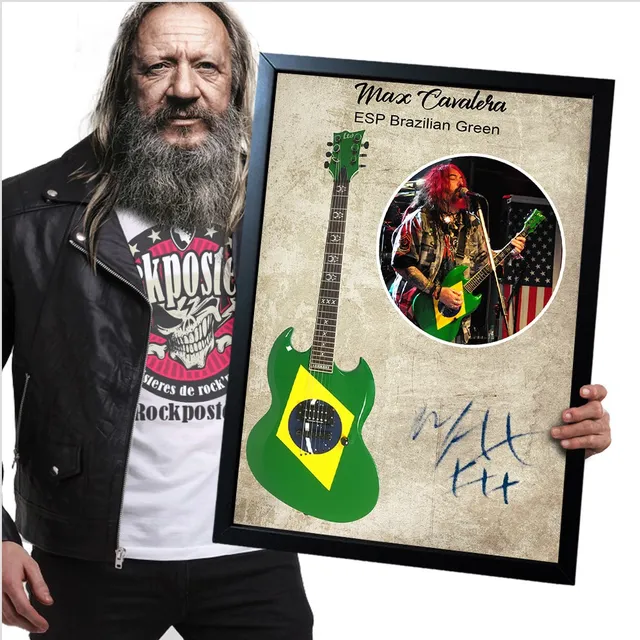 Poster Quadro Com Moldura Max Cavalera A2 60x42cm
