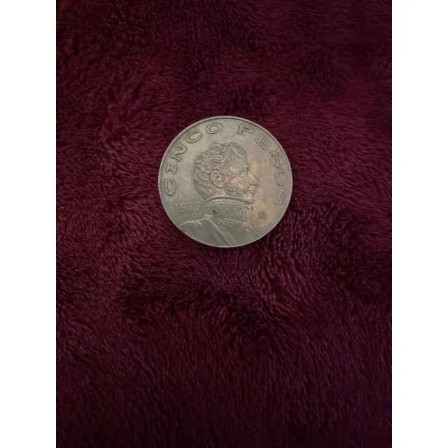 Moneda Cinco Pesos Mexicana 1977