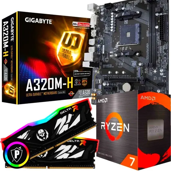 Kit Upgrade Pc Gamer - Ryzen 7 + Placa Mãe + 16gb Ram Ddr4