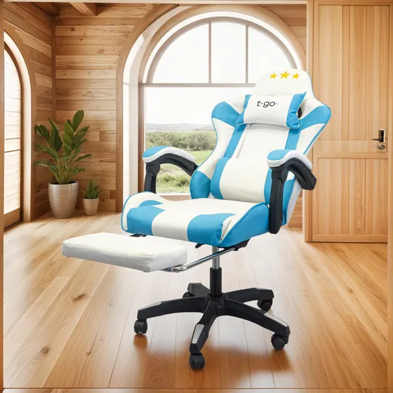 Silla Gamer Pc T-go Ergonómica Reclinable + Apoya Pies