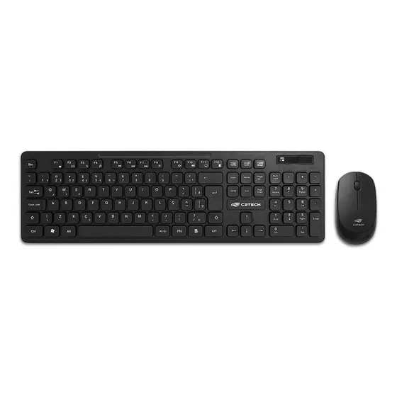 Teclado + Mouse C3tech Sem Fio Wireless Abnt2 K-w20bk