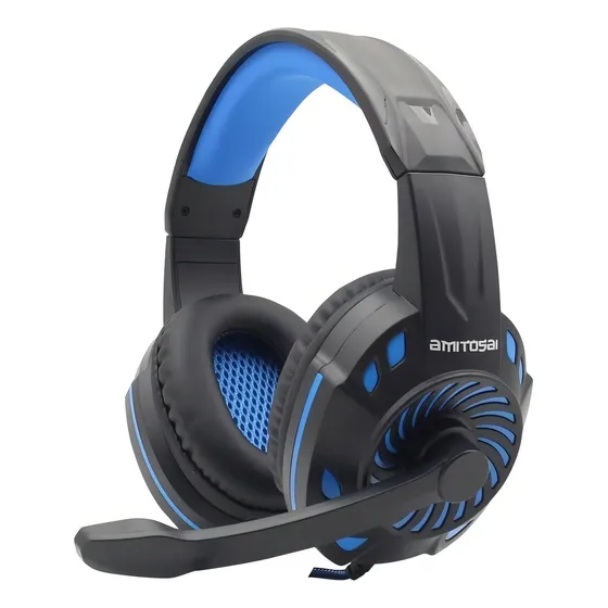 Auricular Gamer Amitosai Con Microfono P/ Ps4 Xbox One Play 4 Colores Color Azul