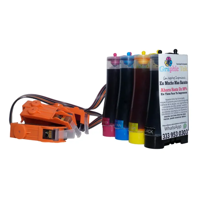 Tinta Continua Compatible Cartuchos Hp 670 Deskjet 3525 5525