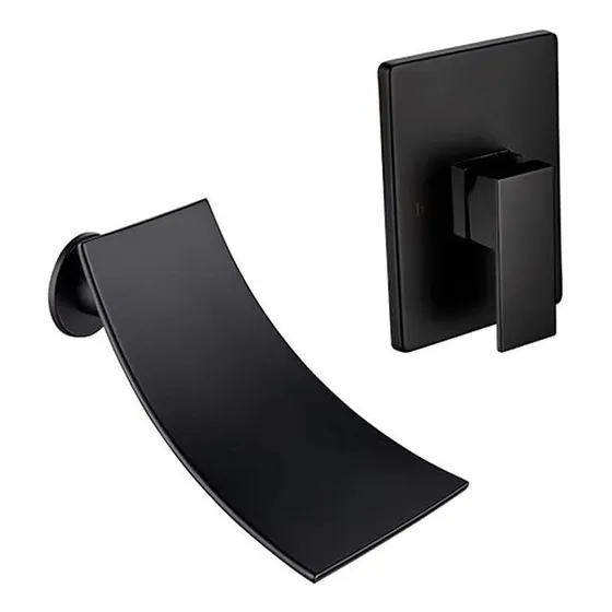Grifo Higoh Montado Pared Llenado Baño Cascada Caño Extra 2