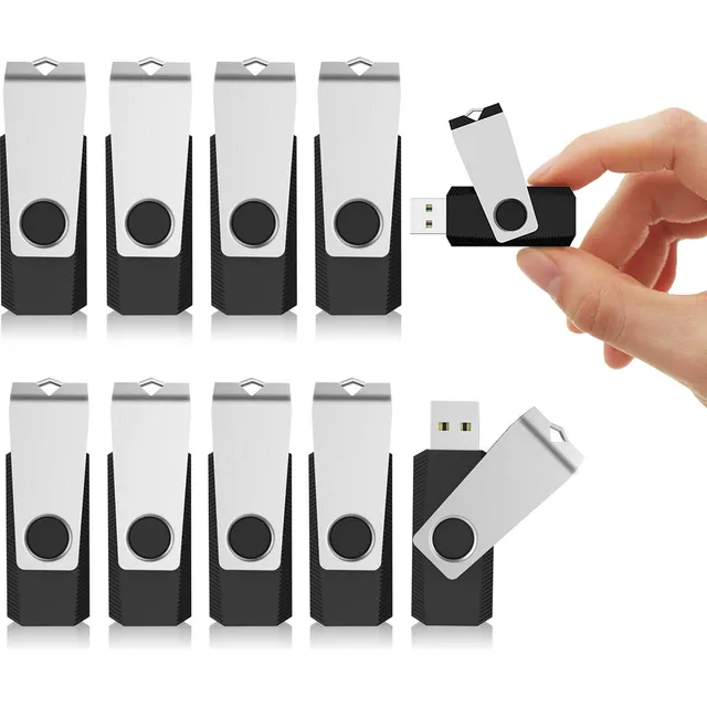 Usb 2.0 Flash Drive 10 Piezas Color Negro 64 Gb Pequeñas