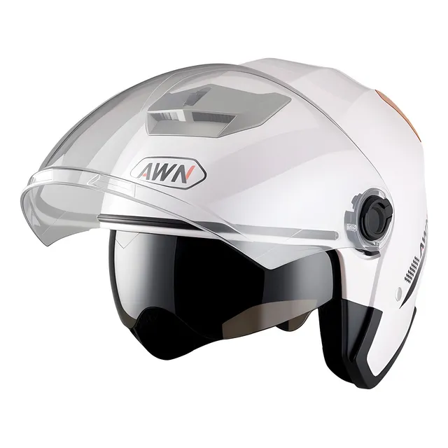 Casco Motocicleta Transpirable Con Visera De Doble Capa Dot