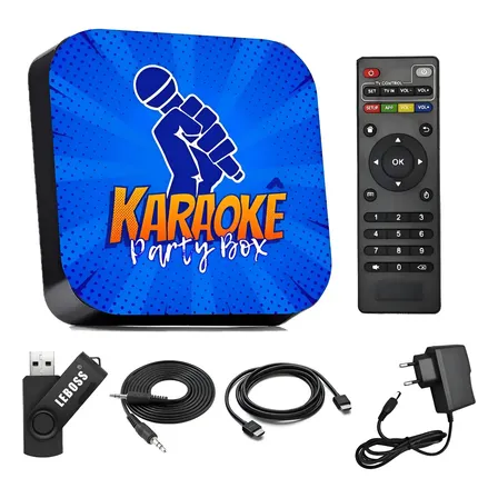 Karaoke Box Azul + Sistema Com Pontuação