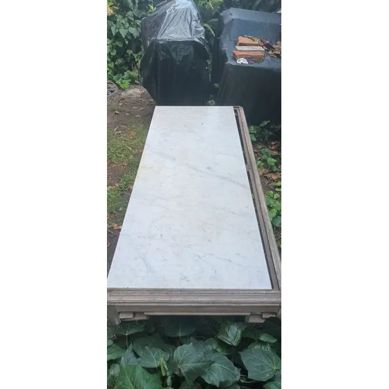 Mesa De Exterior Mármol De Madera