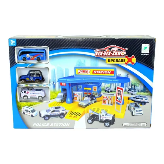 Pista Estacion Policia Taller Mecanico Carro Juguete Carrito