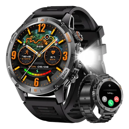 Relógio Smartwatch Masculino Com Chamada E Monitor Esportivo Preto