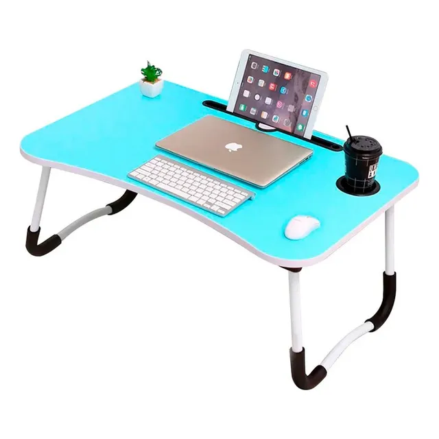 Mesa Notebook Tablet Cama Sofa 60x40cm Plegable + Portavaso 