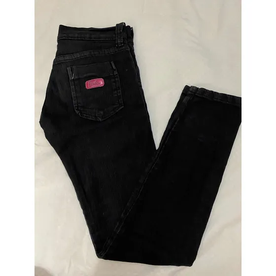 Jeans De Barbie Negro De Niña Usado.