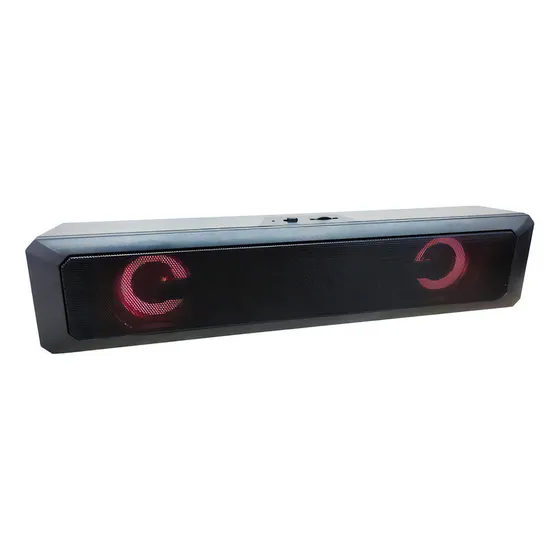Caixa De Som Knup KP-RO802 Soundbar Rgb Led Usb Multimídia Kp Notebook Tv Cor Preto