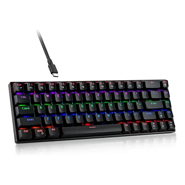 Teclado Mecanico Gamer 60% - Blue Switch Iluminación Rainbow