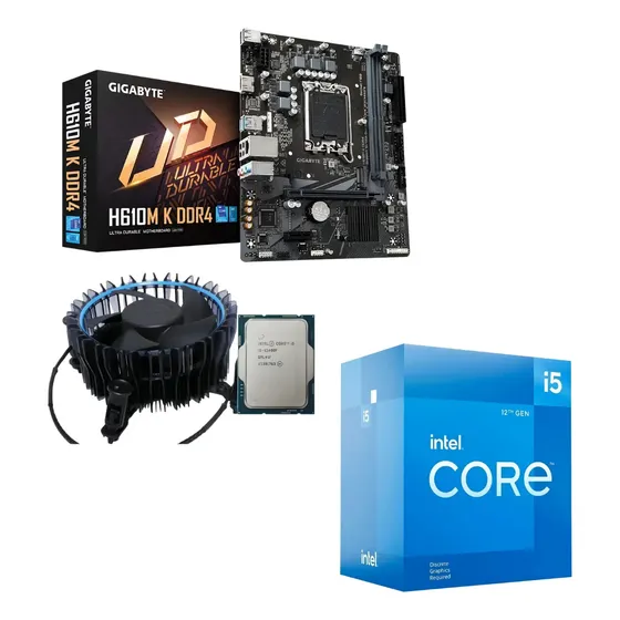 Kit Upgrade Intel 12400f + H610 Sem Placa De Video Integrada