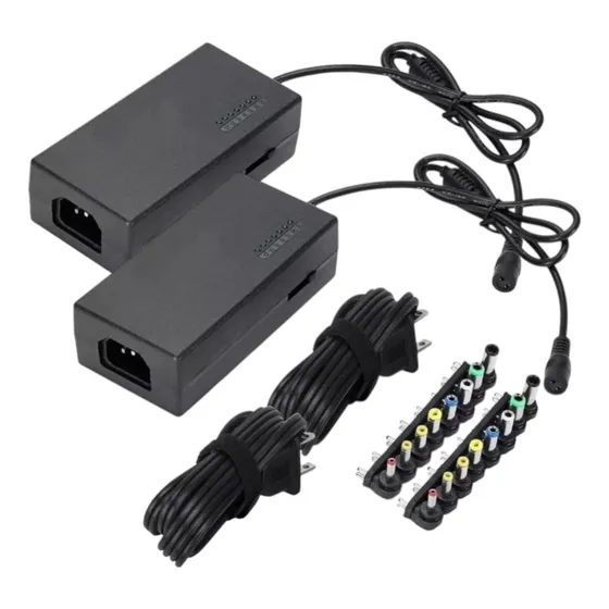 2 Pcs Cargador Adaptador Universal Voltaje Variable